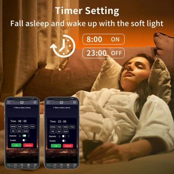 100ft Led Strip Lights RGB Music Sync Color Changing,Bluetooth Led Lights with Smart App Control Remote,Led Lights for Bedroom Room Lighting Flexible Home Décor - Image 4