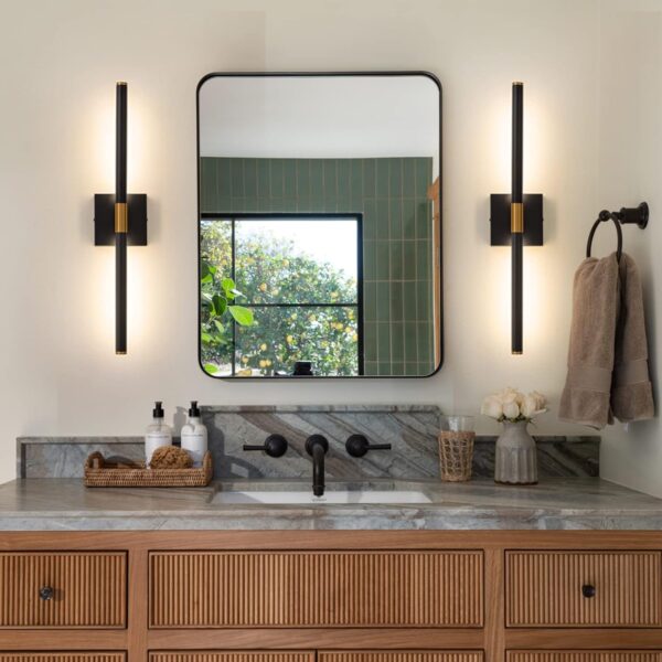 Black Gold Vanity Light Fixtures for Bathroom Over Mirror 24 inch LED Bath Sconces 4000K Morden Picture Lights for Paintings (Horizontal & Vertical) - Image 5