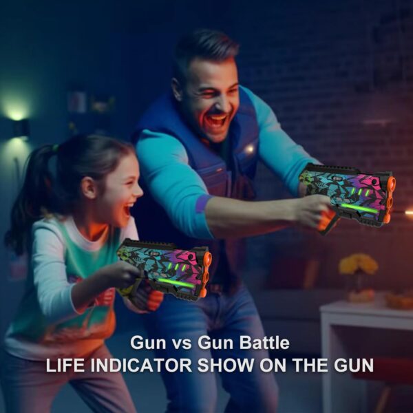 Laser Tag Set of 2, Lazer Tag Game for Kids Indoor & Outdoor Play, Gift Ideas for Kids Teens and Adults, Cool Toys for Teenage Ages 8 9 10 11 12+Year Old Boy & Girls - Image 4