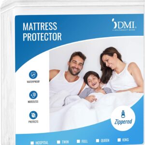 DMI Waterproof Mattress Protector and Mattress Cover, Encased Zippered Fit, Twin, Packaging may vary