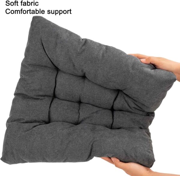 POMIU Rocking Chair Cushion Chair Cushions Chair Pad Chair Pads Sets Indoor Back Seat Cushion Office Chair Desk Chair Dining Chairs Home Kitchen Chair Room (Dark Grey) - Image 5