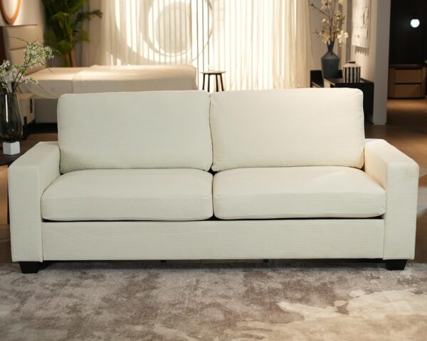 GAOMON Couch for Living Room 83-inch Comfy Sofa Couch 3 Seater Couch Modern Sofa with Deep Seat for Bedroom Apartment Home Office (Light Grey) - Image 2