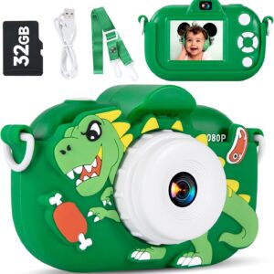 Kids Camera Toys for Boys Age 3-8, 1080P Toddler Digital Camera with 32GB SD Card, Toddler Toys for Kids, Christmas Birthday Gifts for Boys 3,4,5,6,7,8 Years Old
