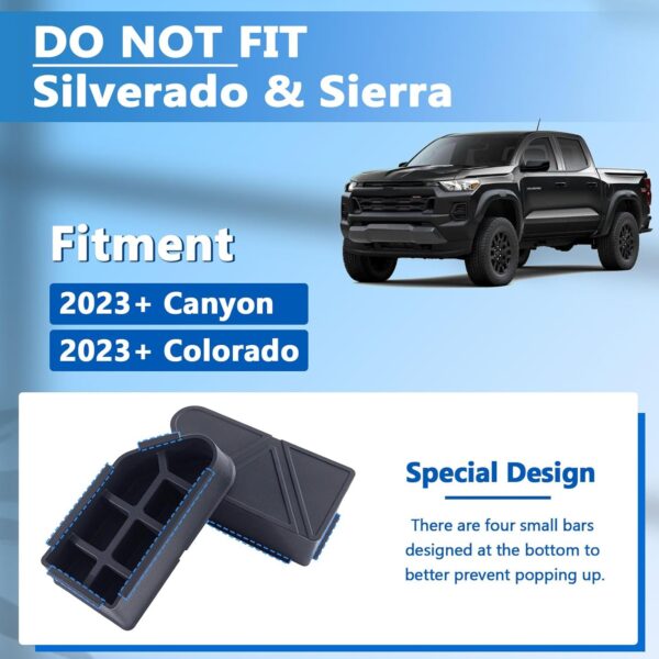 TOPINSTALL 2024 Upgraded Silicone Covers Compatible with 2023-2026 Chevy Colorado/GMC Canyon Accessories, Stylish Look Rear Bed Rail Stake Pocket Plugs Hole Caps Won't Pop Out (2PCS) - Image 3