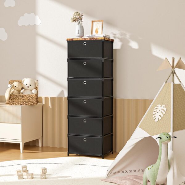 Fabric Storage Drawers Dresser and Chest of Drawers, Beautiful Small Dresser with Drawers, Sturdy 6 Drawer Dresser for Closet Dorm,Drawer Unit for Toys,Yarns - Image 2