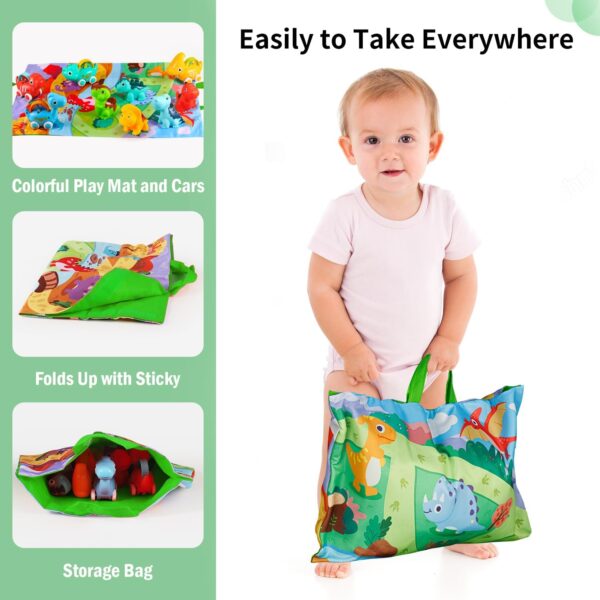 ALASOU 9 PCS Dinosaur Fantastic Creatures Toys with Playmat/Storage Bag|Baby Car Toys for 1 Year Old Boy|1st Birthday Gifts for Toddler Age 1-2|1 Year Old Boy Birthday Gift for Infant 6 12 18 Months - Image 7