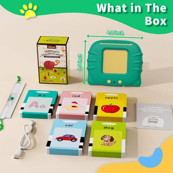 Toddler Toys Talking Flash Cards for 1 2 3 4 5 6 Year Old Boys and Girls, Autism Sensory Toys for Autistic Children, Learning Educational Montessori Speech Therapy 248 Sight Words Kids Gifts - Image 7