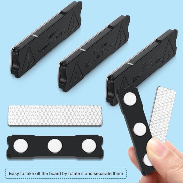Konohan 20 Pcs Blackout Blind Accessory Window Magnetic Closure Adhesive Curtain Magnets No Drill Magnets for Curtains Baby Nursery Bedroom Room - Image 4