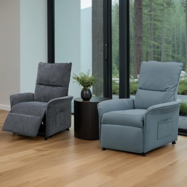 FLEXISPOT XC3 Recliner Chair for Adults, Massage Fabric Small Recliner for Living Room, Adjustable Home Theater Seating Reading Chair Modern Single Sofa with Padded Seat Backrest(Grey) - Image 7