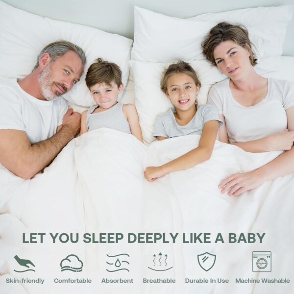 King Mattress Protector Cover 76"x80" Fits 9-12" Deep, Waterproof Mattress Encasement Cover with Premium Breathable Soft Terry Top Fiber for Your King Size Bed - Image 7