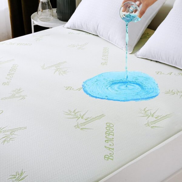 Premium 100% Waterproof Queen Size Mattress Protector, Breathable Mattress Cover Queen Size Bed, Cooling 3D Air Fabric Mattress Pad Cover, Deep Pocket 8"-21"