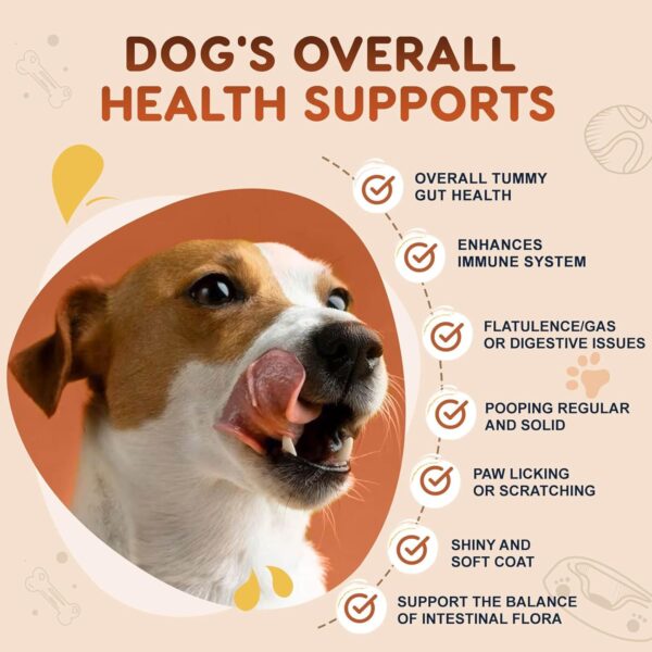 Probiotics for Dogs, Dog Probiotics for Digestive Health, Plus Pumpkin and Fish Oil, for Gut & Itchy, 120 Soft Chews - Image 4