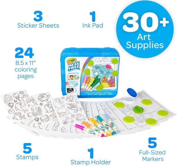 Crayola Color Wonder Mess Free Coloring Activity Set (30+ Pcs), With Markers, Stamps, and Stickers, Gift for Toddlers, 3+ - Image 4