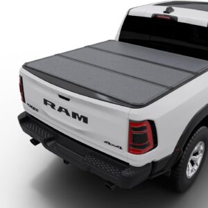 Hard Folding Truck Bed Tonneau Cover|HTF011|Fits 2009-2025 Dodge Ram 1500 5' 7" Bed Without Ram Box (67.4")