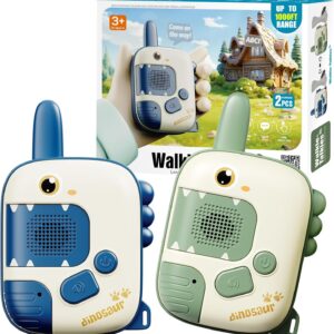Kids Walkie Talkies Toys for Boys:Dinosaur Toys 2 Pack Birthday Gifts for 3 4 5-7 8 Year Old Boys Toys for 4 5 6 7 8-10 Year Old Camping Outdoor Games,Christmas Stocking Stuffers for Boys Girls