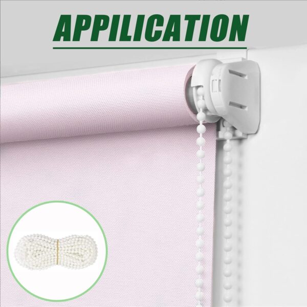 10 Meters (32.8 Feet) Roller Blind Bead Chain Cord Roman Venetian Honeycomb Vertical Shade Blind Cord with 10 PCS Connectors for Roller Blind Replacement Parts White (Normal Version) - Image 5