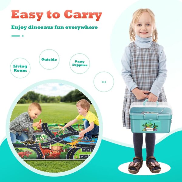 Dinosaur Toys for 3 4 5 Year Old Boys Gifts, Dinosaurs Toys for Kids 3-5-7, Dino Figures Activity Play Mat Christmas Birthday Gifts for Girls Toddler Toys Age 2-4 - Image 5