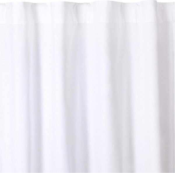 HOMIDATE White Curtain,84 inch Long White Curtains,Cotton Curtains Set of 2 Size 50x84 inch,White Cotton Drapes,Curtains for Window,Textured White Curtains Set of 2,84 inch Curtains,Bathroom Curtains - Image 6