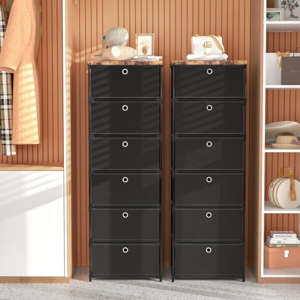 Fabric Storage Drawers Dresser and Chest of Drawers, Beautiful Small Dresser with Drawers, Sturdy 6 Drawer Dresser for Closet Dorm,Drawer Unit for Toys,Yarns - Image 7