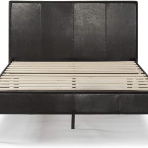 Zinus Gerard Faux Leather Upholstered Platform Bed Frame / Mattress Foundation / Wood Slat Support / No Box Spring Needed / Easy Assembly, California King