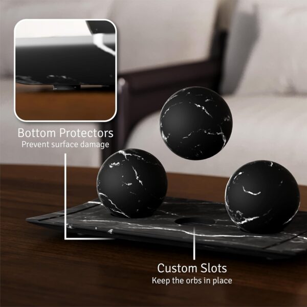 Creative Scents Matte Black Home Decor Bowl and Orb Set - Coffee Table Decor for Living Room - Centerpiece Table Decorations for Dining Table, Kitchen Counter, Foyer - Elegant House Decoration - Image 5