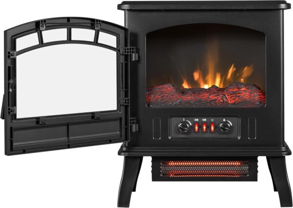 duraflame® Infrared Quartz Electric Fireplace Stove Heater, Black - Image 6