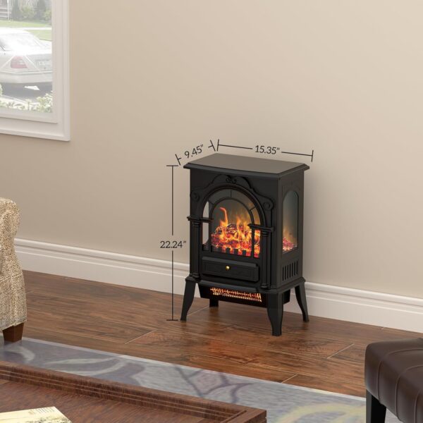 16inch Freestanding Electric Fireplace Heater, 1000W/1500W - Image 3