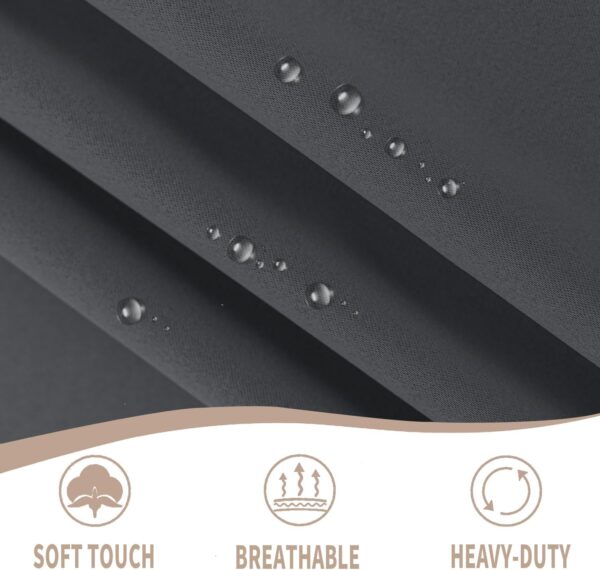 Vatge Grey French Door Curtains - Sidelight Curtains for Front Door Privacy, 12 Inch Wide Narrow Window Curtains for Side Door, 1 Panel, W12 x L72, Grey - Image 5