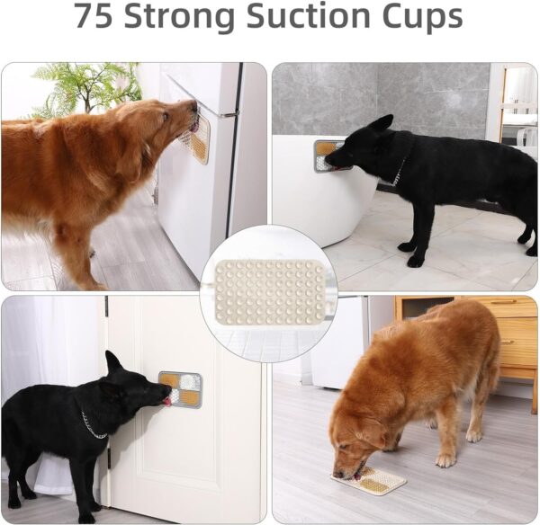 MateeyLife 2PCS Large Lick Mat for Dogs with Suction Cups, Slow Feeder Dog Bowls, Dog Lick Mat for Anxiety Relief, Dog Toys to Keep Them Busy, Dog Enrichment Toys for Bathing, Cat Lick Pad for Boredom - Image 5