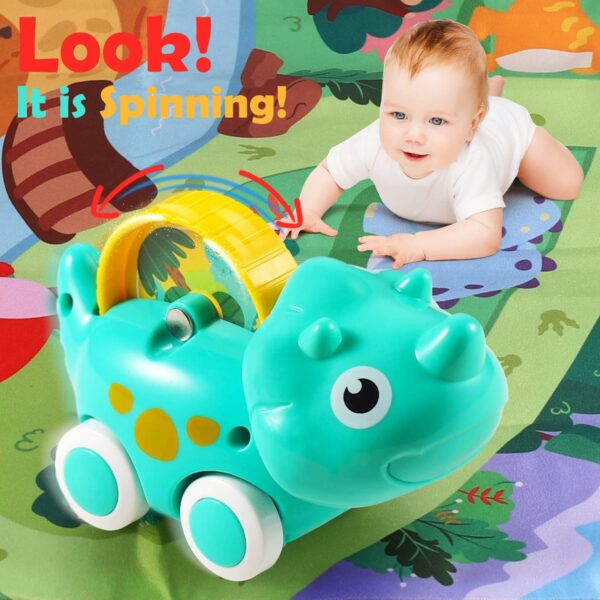 ALASOU 9 PCS Dinosaur Fantastic Creatures Toys with Playmat/Storage Bag|Baby Car Toys for 1 Year Old Boy|1st Birthday Gifts for Toddler Age 1-2|1 Year Old Boy Birthday Gift for Infant 6 12 18 Months - Image 2