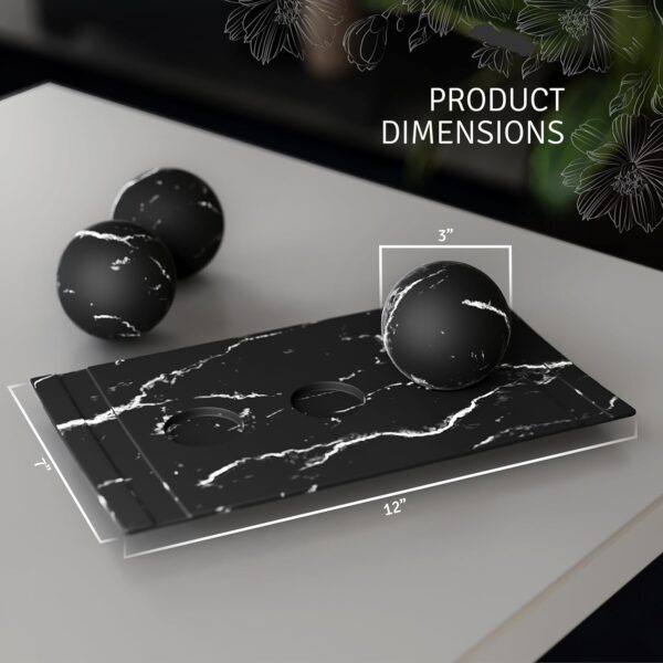 Creative Scents Matte Black Home Decor Bowl and Orb Set - Coffee Table Decor for Living Room - Centerpiece Table Decorations for Dining Table, Kitchen Counter, Foyer - Elegant House Decoration - Image 4