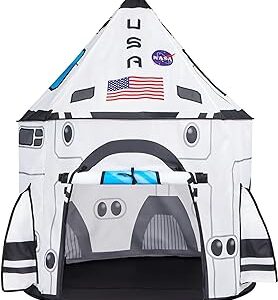 JOYIN Rocket Ship Play Tent Pop up Play Tent Kids Indoor Outdoor Spaceship Playhouse Tent Set