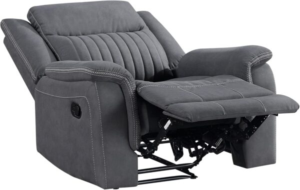 Lexicon Recliner Chair Living Room Reclining Sofa Chair, Home Theater Seating, Wall Hugger Recliner, Manual Recliner Sofa Chair for Living Room/Office/Apartment, Grey - Image 5