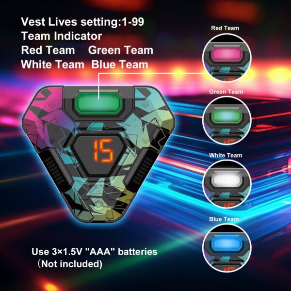 Laser Tag Set of 2, Lazer Tag Game for Kids Indoor & Outdoor Play, Gift Ideas for Kids Teens and Adults, Cool Toys for Teenage Ages 8 9 10 11 12+Year Old Boy & Girls - Image 3