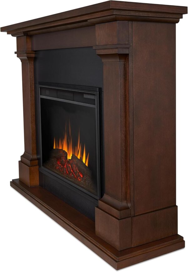 Real Flame Callaway 63" Grand Electric Fireplace with Mantel in Chestnut Oak, Free-Standing Oversized Indoor Electric Fireplace with Mantel, Adjustable Thermostat, Automatic Safety Shut-Off. - Image 5