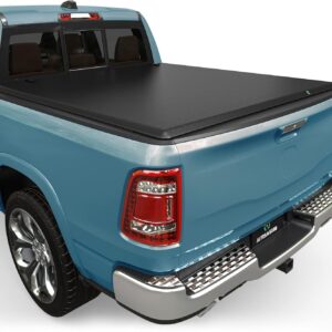 AUTOSAVER88 Soft Tri-fold Truck Bed Tonneau Cover Compatible with 2009-2024 Dodge Ram 1500 (Incl. Classic & New) 5.7ft Bed Without Rambox