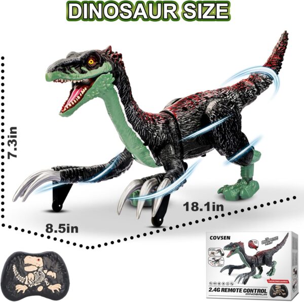 Remote Control Dinosaur Toys for Kids-Jurassic Therizinosaurus Toys 3-5, Walking Dinosaur Toys for Boys 4-7, RC Robot Dinosaur Toy with Mist Spray/Light, Christmas Stocking Stuffers for Kids - Image 7
