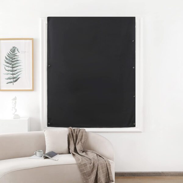 DREAM ART Anywhere Portable Blackout Curtain/Adjustable Blackout Shades/Temporary Blackout Blinds with Suction Cups for Nursery,Children Kids Bedroom or Travel Use,Black,1 pc W51xL71Inch(130X180cm) - Image 7