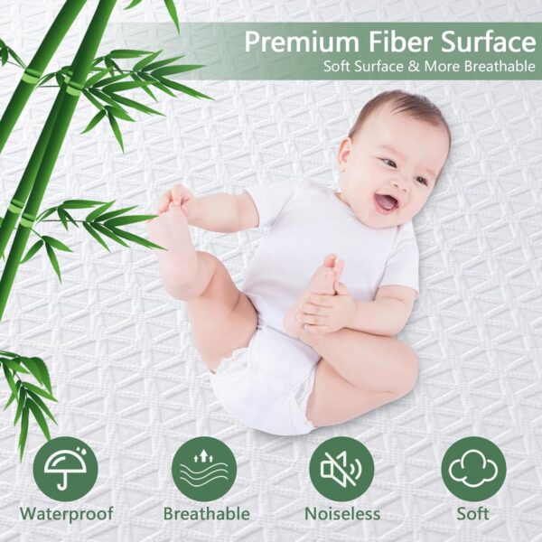 Premium 100% Waterproof Mattress Protector Queen Size, Breathable Bed Cover 3D Air Fabric Cooling Mattress Pad Cover Smooth Soft Noiseless Washable, 8''-21'' Deep Pocket - Image 2