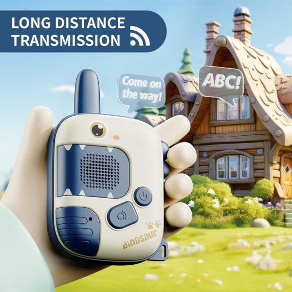 Kids Walkie Talkies Toys for Boys:Dinosaur Toys 2 Pack Birthday Gifts for 3 4 5-7 8 Year Old Boys Toys for 4 5 6 7 8-10 Year Old Camping Outdoor Games,Christmas Stocking Stuffers for Boys Girls - Image 2