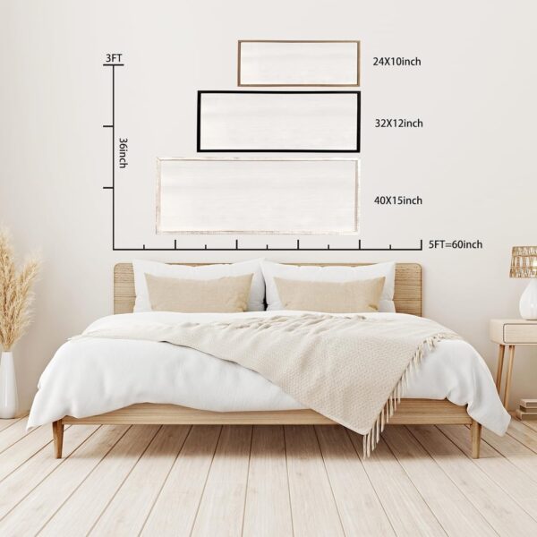 Bless the Food Before Us Sign Wall Decor 40"X15" Large Farmhouse Dining Room Wall Decor Framed Wood Rustic Home Wall Art Kitchen Decoration (Black) - Image 5