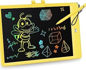 KOKODI LCD Writing Tablet, 10 Inch Colorful Toddler Doodle Board Drawing Tablet, Erasable Reusable Electronic Drawing Pads, Educational and Learning Toy for 3-6 Years Old Boy and Girls