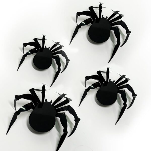Dazzle Bright 36 Pcs LED Halloween 3D Spider Decorations Wall Stickers, 4 Different Size Removable PVC Wall Sticker for Indoor Home Window Decor Party Supplies - Image 5