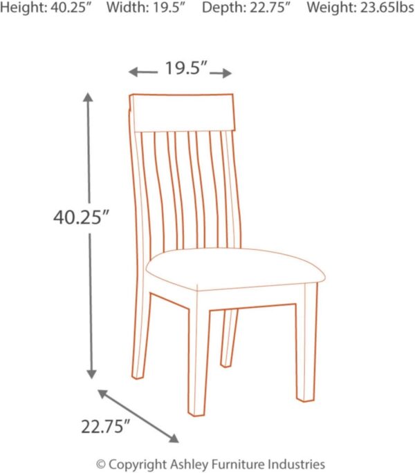 Signature Design by Ashley Ralene Rake Back 19" Dining Room Chair 2 Count, Medium Brown - Image 3