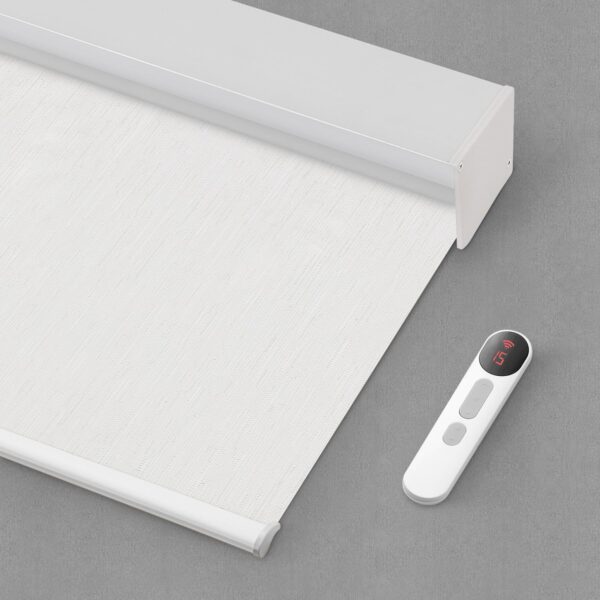 Motorized Blinds with Remote,100% Blackout Smart Roller Blinds Compatible with Apple Homekit Google Home and Alexa Via HUB,and Motorized Window Blinds Customized