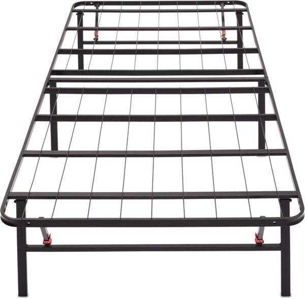 Amazon Basics Foldable Metal Platform Bed Frame with Tool Free Setup, 14 Inches High, Sturdy Steel Frame, No Box Spring Needed, Twin, Black - Image 3