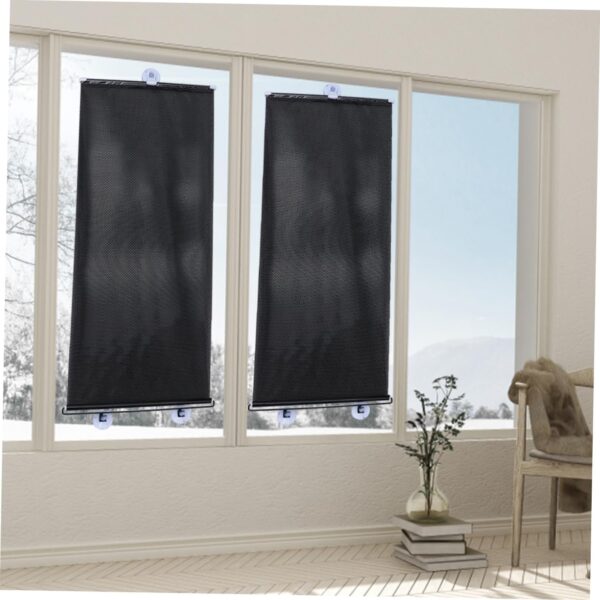 VOSAREA 4pcs Suction Cup Blinds Outdoor Blackout Curtains Car Window Shade for Blackout Cellular Vertical Blinds Window Blinds Sun Suction Blinds for Window Cord Light Non PVC Plastic Film - Image 2