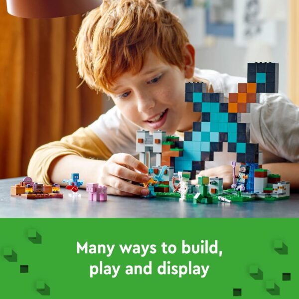LEGO Minecraft The Sword Outpost 21244 Building Toys - Featuring Creeper, Warrior, Pig, and Skeleton Figures, Game Inspired Toy for Fun Adventures and Play, Gift for Kids, Boys, and Girls Ages 8+ - Image 3