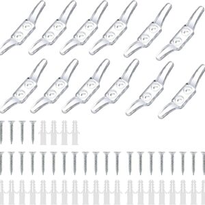 Cord Cleats for Blinds, 12 Blinds Cord Hold, Plastic Transparent Blind Cord Winder for Home Office Window Blinds Curtains Sun Shades Ropes (Clear)