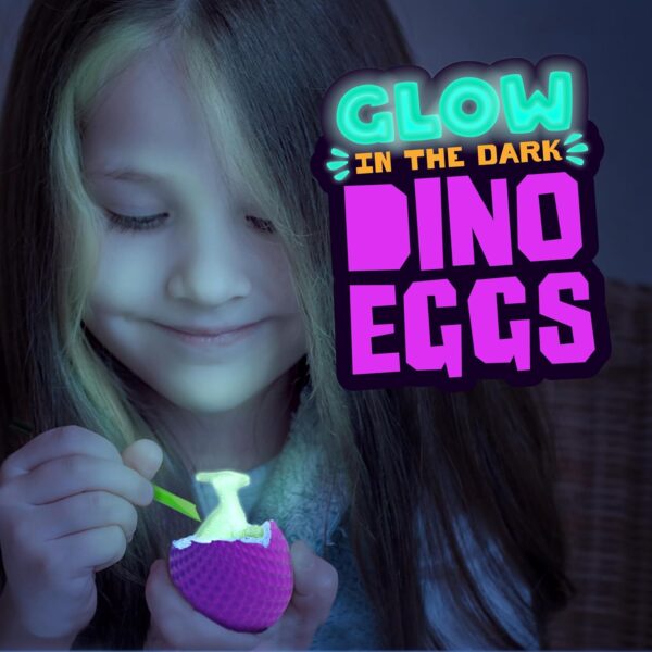 Glow in The Dark Dino Eggs Dig Kit for Kids - Dinosaur Egg Digging Toys for Boys & Girls Ages 8 Year Old Boy Toddler Gifts - Birthday Party Gift Ideas - Excavation Science Activities - Image 7